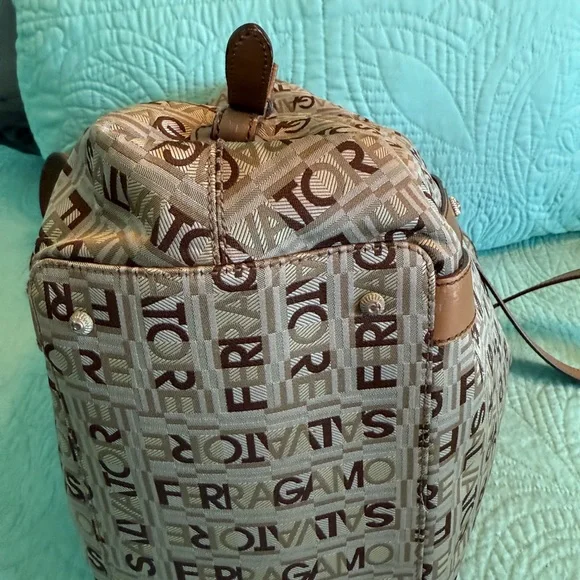 EUC Salvatore Ferragamo Brown Monogram Women's Bag - Picture 6 of 12